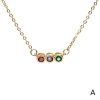 A fashionable lady's necklace features a row of slightly inlaid round zircon pendants and a collarbone chain. It is a niche design and elegant necklace accessory Specification image